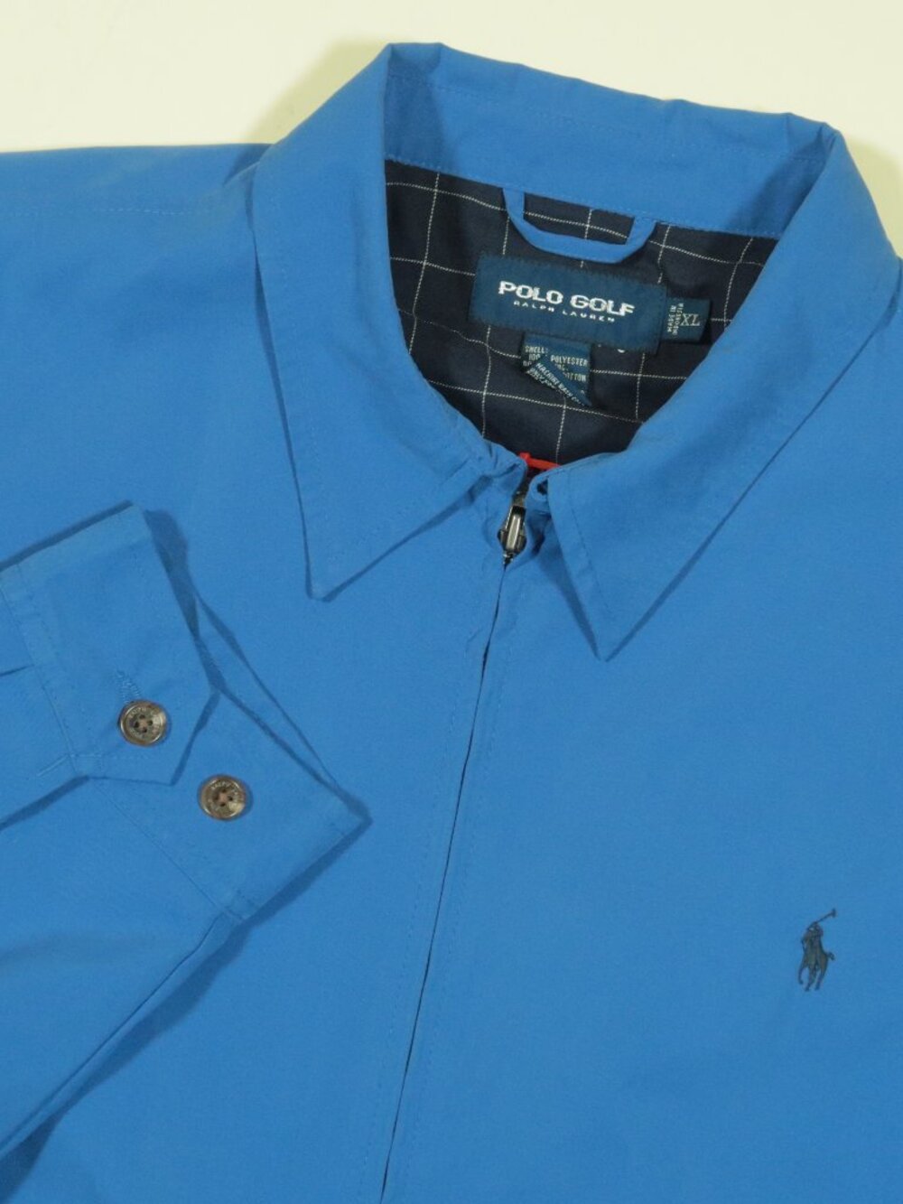 Vintage 90s Polo Golf Ralph Lauren Bi Swing Harrington Jacket Mens XL Light Blue